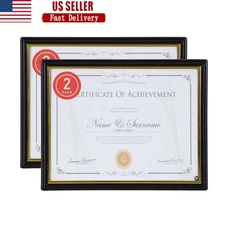 Lightweight Document Frame Set 8.5x11 Shatterproof Plastic Awards Photo Display