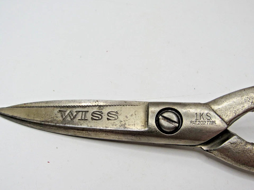 Vintage WISS 1. Tijeras de cocina K.S USA tijeras cubiertos tarro garra 8"" #SN-22 Foto 3 de 4