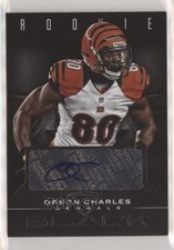 2012 Panini Black Rookie Black Signatures 25/25 Orson Charles #177 Auto 0c6