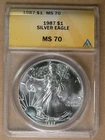 $1 1987 American Silver Eagle ANACS MS70 CONDITION RARITY  * AvenueCoin