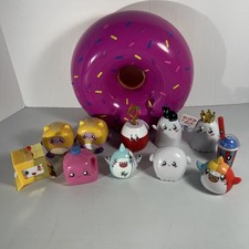 Lot of 11 LankyBox Mystery Figurines With Donut Storage Case BOXY Happy Friendz