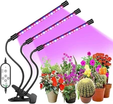 20W/60W/80W USB LED Plant Grow Lights 3 Heads Red/Blue Spectrum for IndoorPlants