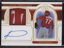 2021 Adonis Medina National Treasures Numbers 2 Color Patch Auto RC /25 (J267)