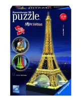 Ravensburger 3D Puzzle Eifelturm Bei Nacht 12579 216 Teile Led Neu & Ovp