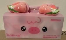 The Creme Shop 3d Teddy Headyband Plushie Spa Headband Strawberry Cow NEW