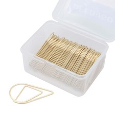 DEEDYGO 60 PCS Gold Paper Clips Teardrop Paperclips, 2 Inch/50 mm Stainless...