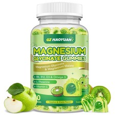 Magnesium Glycinate Gummies for Kids  Adults Sugar Free Magnesium Malate wi...