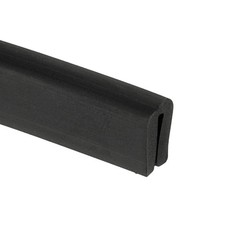 1/25" 13FT Rubber Edge Trims, Flexible U Channel Edge Guard Protector, Black