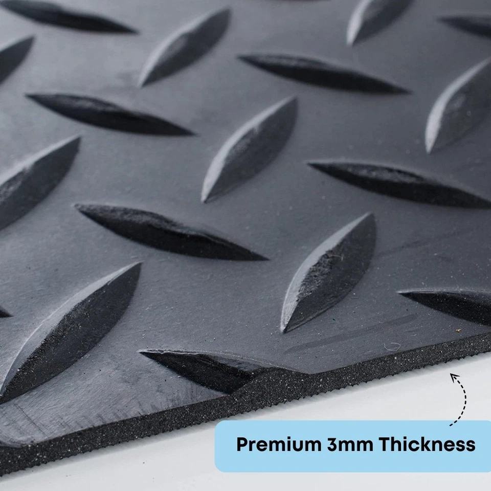 Heavy Duty Rubber Matting Garage Flooring Non Slip Work Gym Shed Van Floor - Image 4 of 4