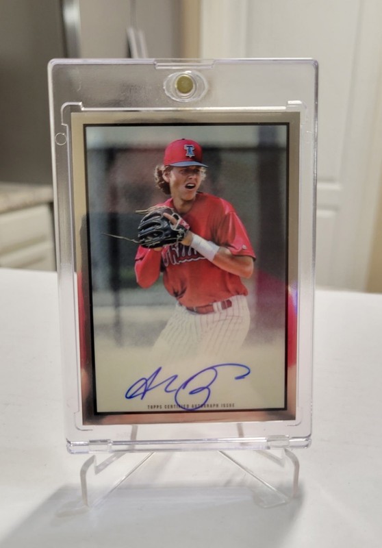2019 Bowman Heritage Chrome Prospect Alec Bohm on card Auto  