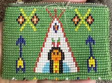 Vintage Native American Coin Purse Hand Beaded Royal Gorge