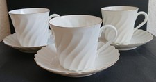 3 x Lomonosov Porzellan Kaffetassen mit Unterteller  Knochenporzellan? LFZ
