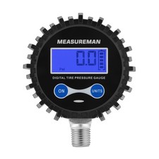 MEASUREMAN 2-1/2" Dial Size Digital Air Pressure Gauge with 1/4'' Long thread
