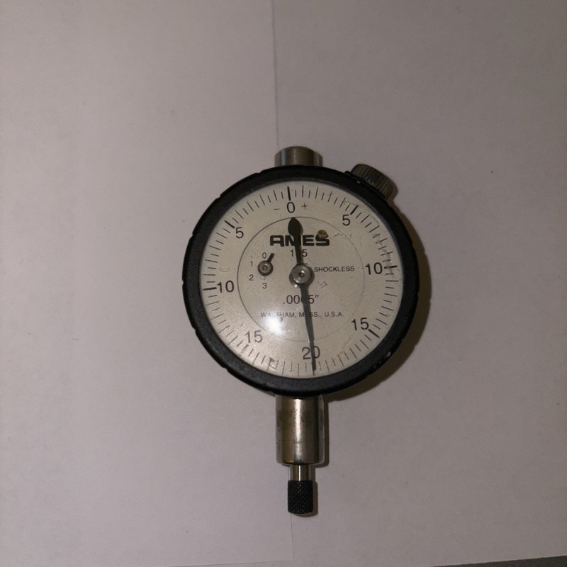 B.C. Ames Co. Dial Indicator No. 105 Shockless Made In USA .0005" Works Great