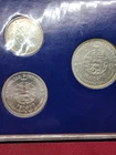 XVII exposição arte ciencia e cultura 1983, series silver coins 1000, 750 and 500