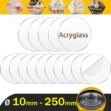 Clear Plastic Laser Cut Circle Discs Perspex Acrylglass Various Custom Size Cut
