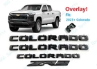 OVERLAY Cover Matte Black Door Tailgate Colorado ZR2 Letter Emblem Badge 2023+