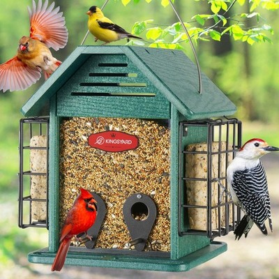 Large Recycled Poly Lumber Bird Feeder for Outdoor Hanging