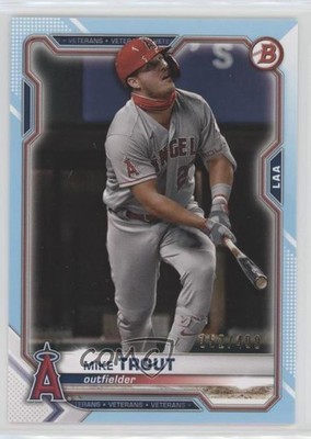 2021 Bowman Sky Blue Border 352/499 Mike Trout #17 uk2
