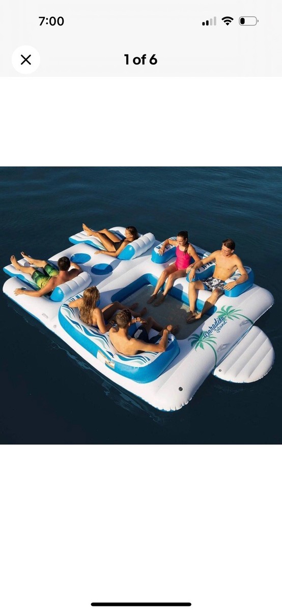 Inflatable Raft Tahiti Lounge Pool Float Tropical Tahiti