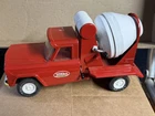 Vintage Tonka Cement Mixer Truck Red Pressed Steel - Excellent