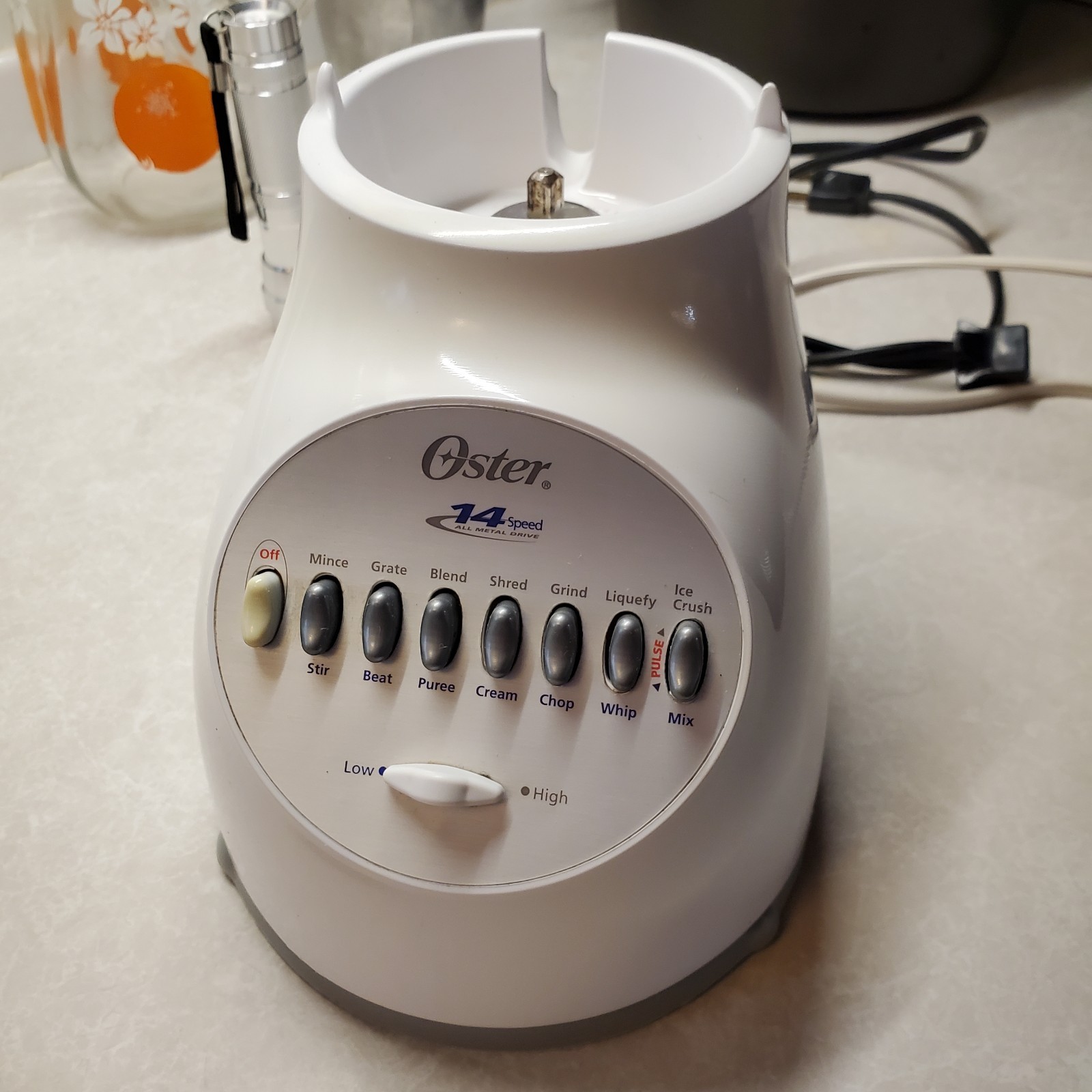 Oster Osterizer 14 Speed Blender Base Only White Model 6694 