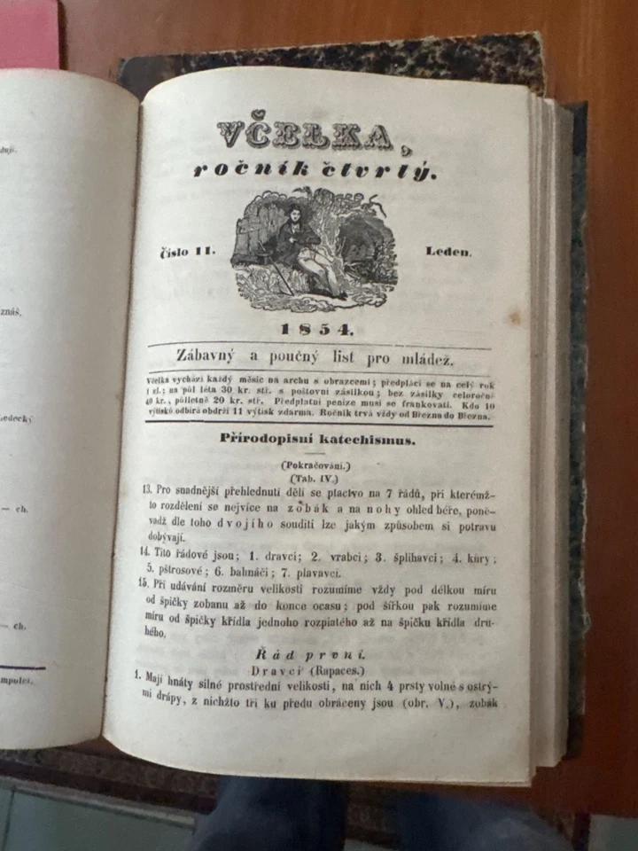 Jan Sluníčko (instituteur et pédagogue ) Périodique tchèque Včelka 1854–1856 - Photo 3/4