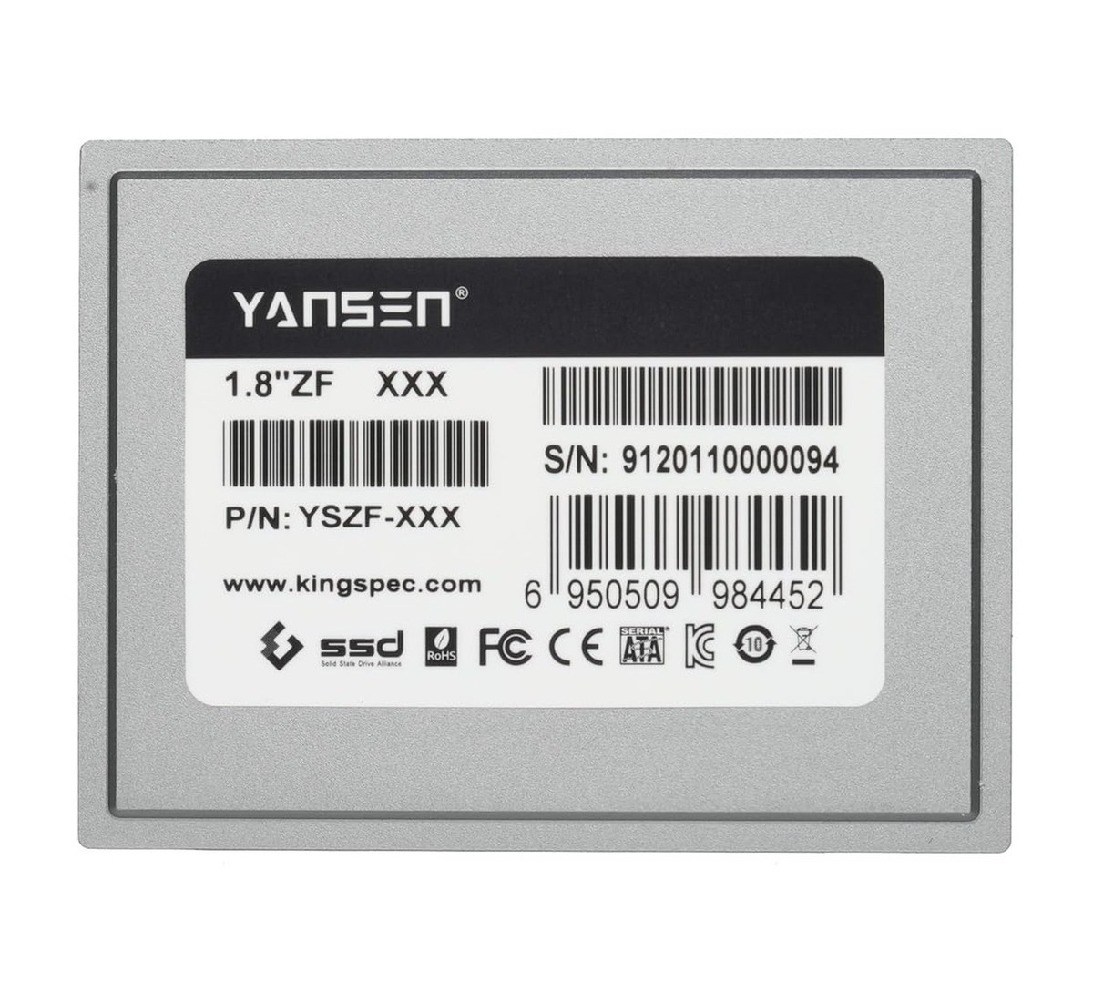 KingSpec 128GB ZIF 1.8