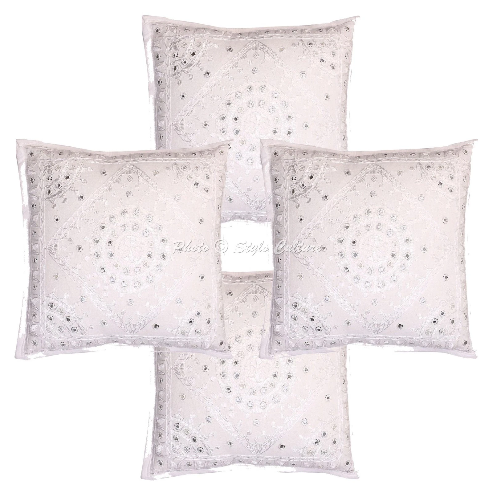 Boho Artistic Cushion Cover Embroidered Bohemian Throw Decor Pillow Cover Case