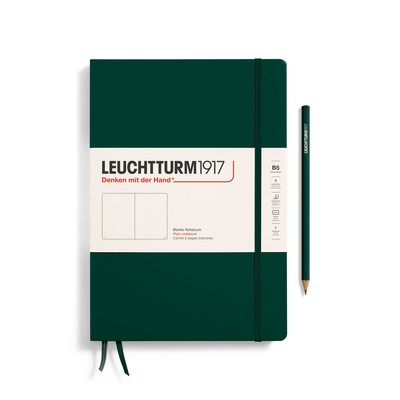 Notizbuch Composition (B5), Hardcover, 219 nummerierte Seiten, Forest Green, Bla