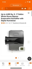 Honeywell Home HE400A Whole House Humidifier and Digital Humidistat 4,000 sq ft
