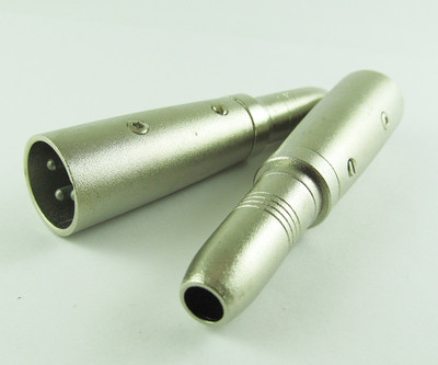 2pcs Stereo 1/4 inch 6.35mm Jack to XLR 3pin Male Audio Adapter MIC Connector
