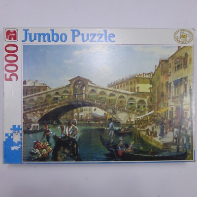 Jumbo 5000 Puzzle Antonio Pascutti A Busy Day Near the Rialto Bridge Venice VGC