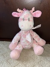 FIRST  MAIN Plush JINGLES GIRAFFE Pink 2763 Baby Animal RATTLE Lovey EUC