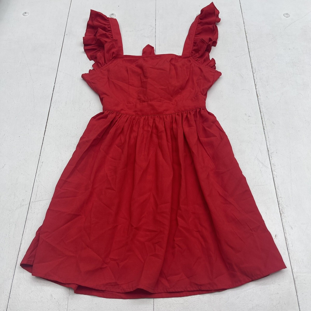 red ruffle strap dress Ruffled Straps Red Pleated Layered Long Prom Dress FancyVestido