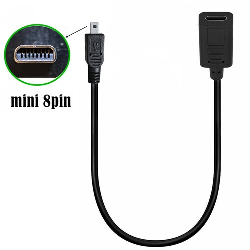 USB Type C Mini Micro 5 Pin Female to 8 Pin Mini Male Data Power Camera Cable - 第 14/16 張圖片