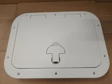 POMPANETTE 7 x 11  T-HANDLE INSPECTION HATCH (Stark White) #G8711---W