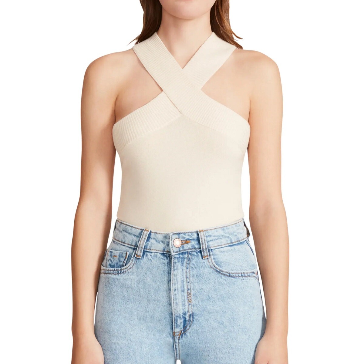 Bodysuit (combinaison) BEBE Avec Bretelles Halo, Taille S, Couleur Aqua - Neuf Avec étiquettes