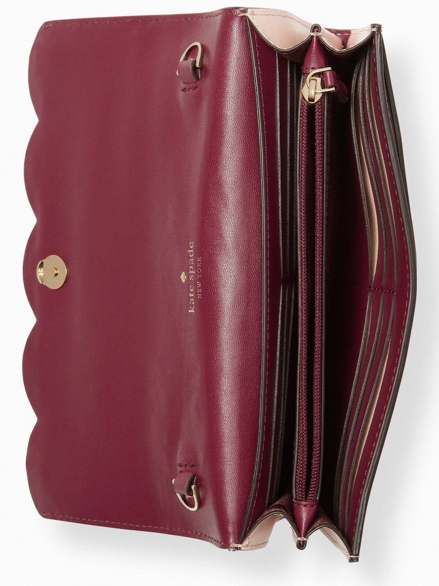 Kate Spade Gemma Rose Smoke Leather Chain Crossbody WLR00552 Dusty  