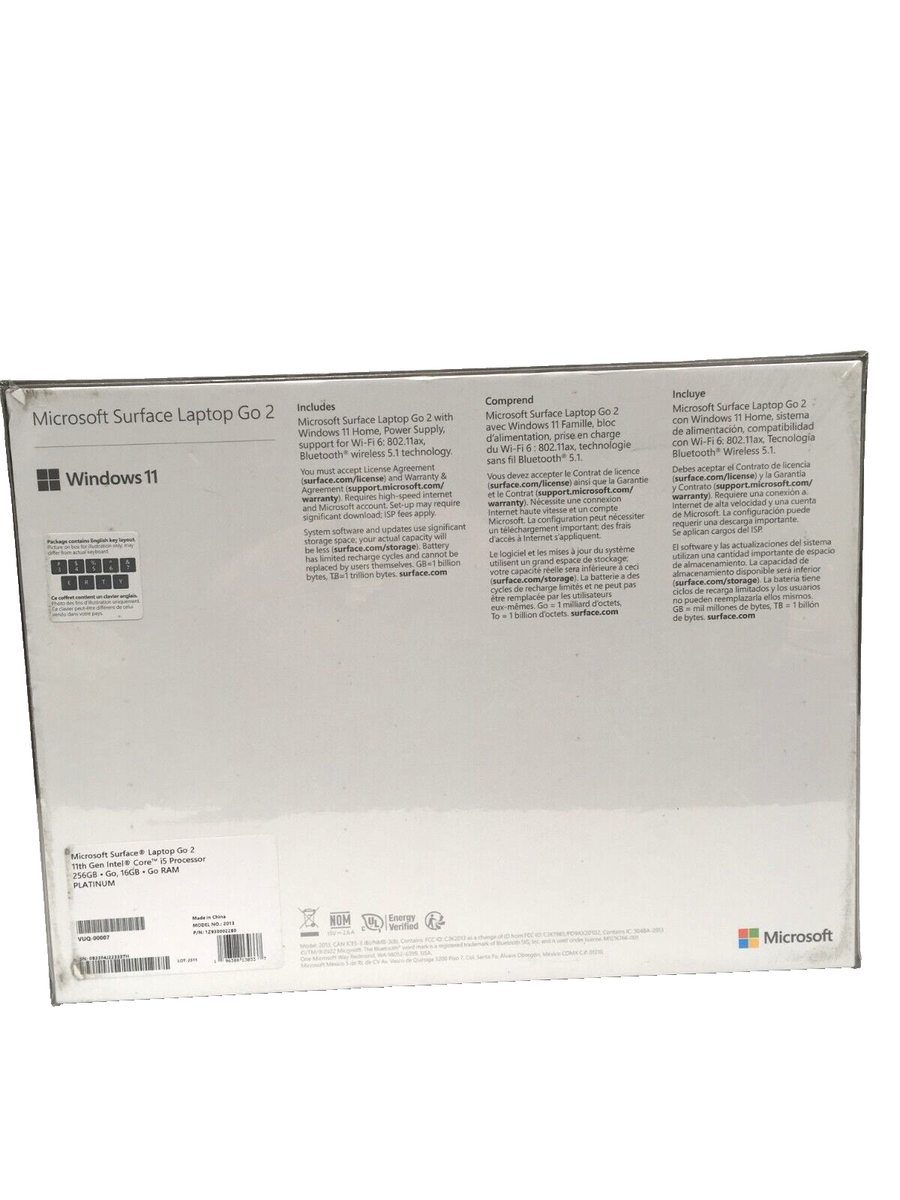Microsoft Surface Go 2 Laptop 12.4
