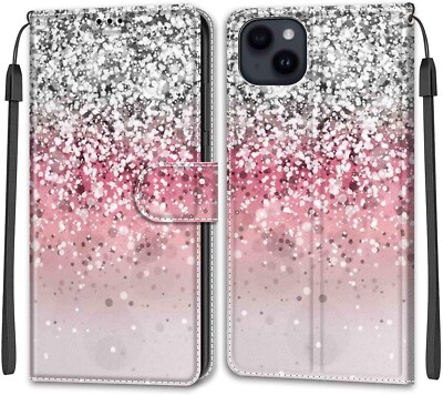 KENHONER für iPhone 15 Plus Handyhülle, Premium PU Leder Flip Wallet Case mit