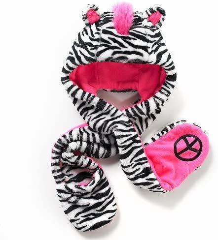 Mädchen SO $ 30 Kunstfell Kapuze Tier Schal mit Taschen Größe 8-16 NEU mit Etikett - Bild 3 von 3