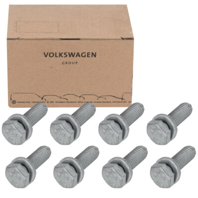 8x ORIGINAL AUDI SEAT SKODA VW Sechskantschraube M10x32 