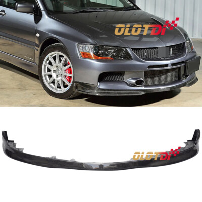 Carbon Fiber For 2005-2007 Mitsubishi Evolution EVO 9 Front Bumper Lip Spoiler 