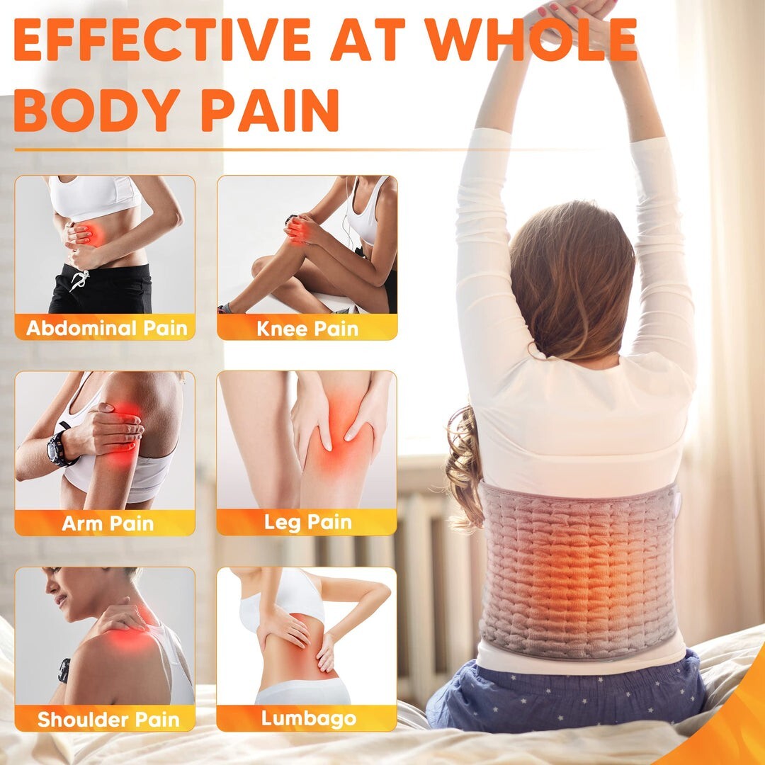 Heat Pads for Back Pain Relief, Soft Heat Pad with Auto Shut Off and 6