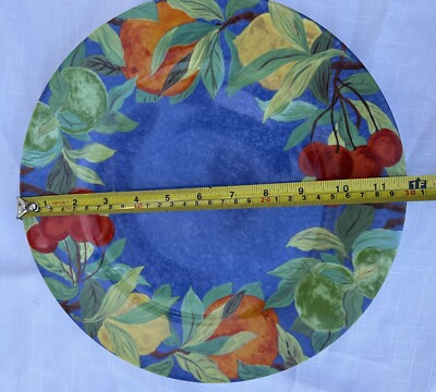 Set of 6 Laure Japy Limoges Jardin Bleu France plates 3 x 11.75” 3