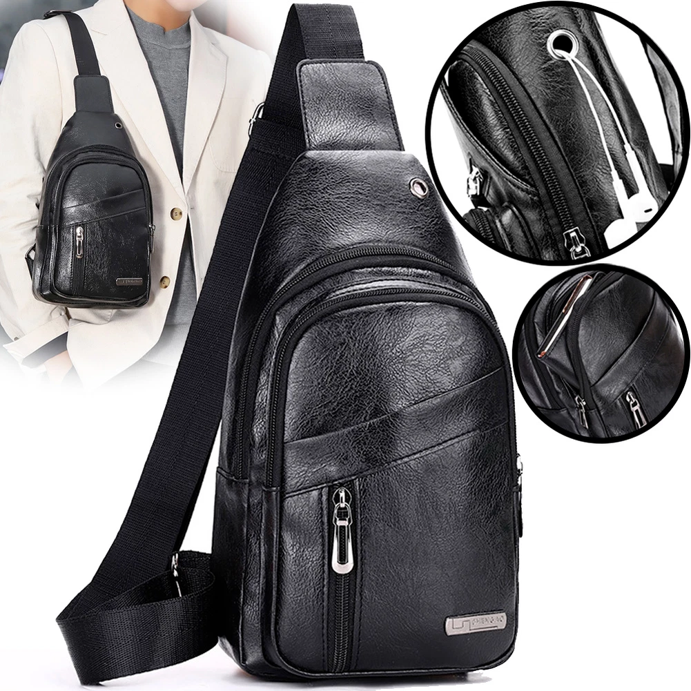 Bandolera Para Hombre Mochila Viaje Cartera Bolso de Hombro Antirrobo