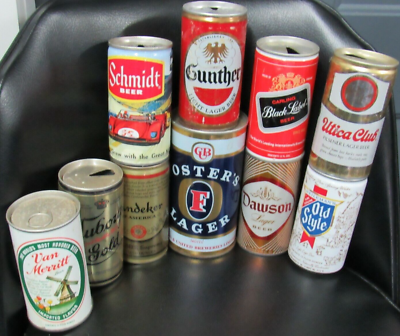 1960's to present vintage assorted various brands beer 19 cans