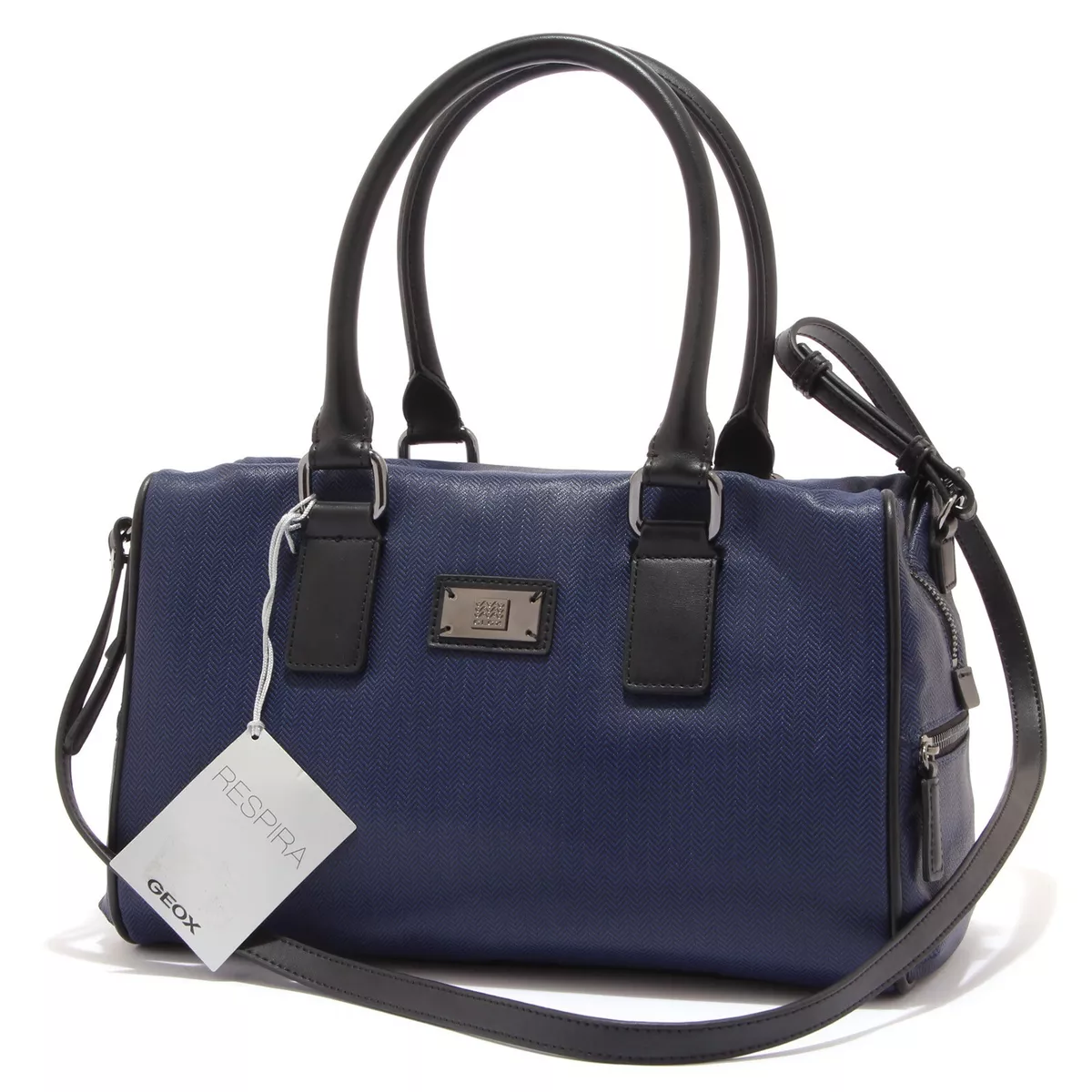 7872S borsa donna GEOX RESPIRA bauletto blu ecopelle con tracolla handbag woman