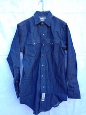 NOS Sears Roebucks Western Denim Pearl Snap Shirt Vtg 70s 80s Size Vtg S